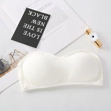 여성용 면관 상의 봉인 어깨끈 없는 브래지어 상의 무결점 속옷.