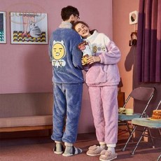 남성 잠옷 카카오프렌즈 추동 산호기모잠옷커플세트 남잠옷캐릭터 실내복입기