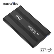 Rocketek HDD 케이스 알루미늄 2.5 인치 USB 3.0 SSD 어댑터 하드 디스크 드라이브 박스 외장형 노트북 데스크탑 PC|HDD 인클로저|, 1개, 단일, 단일