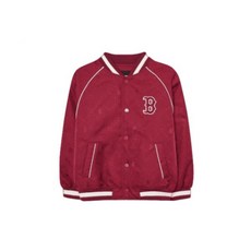 MLB 키즈 다이아 모노그램 자가드 야구점퍼 BOS (Wine)
