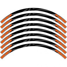 Senge Graphics Inc. TIGRE 림 프로텍터 데칼 1504460, Black/Orange_10/10, 1개