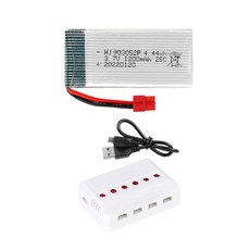 드론배터리 3.7v 1200mah 1개 멀티충전기 1개세트 HC타입, (X5H) 1200mah1개+6in1충전기1개