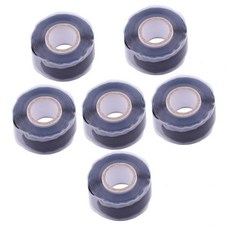 힐비안 6롤 매킨토시 밀봉 스트립 테이프 전기 실리콘 고무 차단 블랙 파이프라인 배선 하니스 랩핑 호스 접착