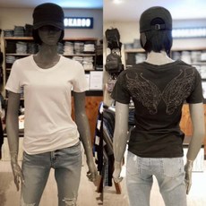 [현대백화점][버커루] 여성 40수 MESH 나비 라운드티셔츠 리뷰후기