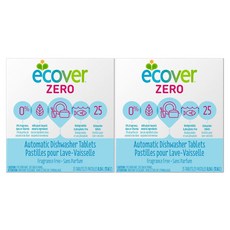 Ecover 에코버 제로 무향 식기세척기 세제 캡슐형 25개 0.5kg 2팩 Dishwashing Tablets Zero