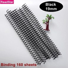 ReadStar 플라스틱 잎 스프리얼 바인딩 링 코일 A4 A5 B5 북 바인더용 30 9.5mm 피치 컬러 10 개/로트, [14] 19mm-black, 10개