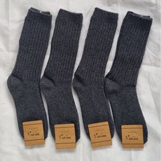 하로앤슈슈 울 뉴트로 골지 여성용 긴목 니트 겨울 양말