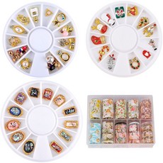 쭈비마트AA_네일파츠 네일스티커 컬렉션 4종 크리스마스 큐빅스톤 네일파츠 내일장식소품 셀프네일 네일용파츠 네일용품+jjubi비, 원픽 ♤01.크리스마스, 단일상품