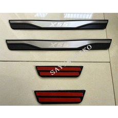 호환 차량 도어 씰 스커프 플레이트 보호대 패드 스레숄드 스티커 BAIC Senova Beijing X55 2024, [01] SILVER 4PCS