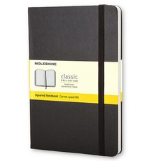 몰스킨 클래식노트 스퀘어드 하드커버, 블랙 포켓(Pocket), 1개