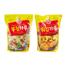 오뚜기 부침가루 2kg + 튀김가루 2kg / 명절 준비 추석 한가위 설날 음식 요리 세트