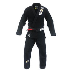 FLUORY Fire Base 브라질 주짓수 유니폼 BJJ GI 유도 유니폼 전문 성인 블랙 주짓수 유니폼 훈련 남성과 여성, 블랙(벨트는 포함되어 있지 않음)