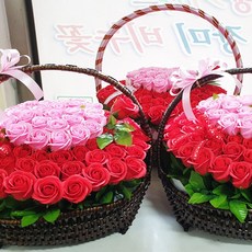 지나로즈 장미 100송이 기념일 프로포즈 생일 기념일 축하 비누꽃바구니