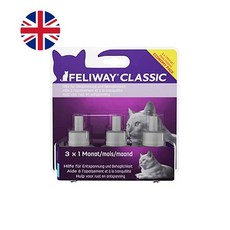 FELIWAY 펠리웨이 클래식/프렌즈 고양이 디퓨저 훈증기 리필 스트레스 완화, 프렌즈, 리필 48ml x 3개(낱개x3박스)