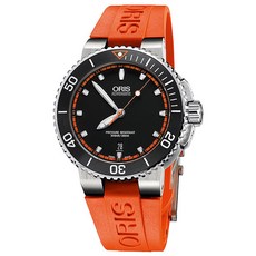 오리스 ORIS 733 7653 4128R 남성시계 우레탄 오렌지