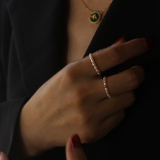 작은진주레이어드.반지