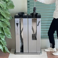 호텔 로비 우산 비닐 포장기 씌우기 일회용 커버, J-23E 실버 샌드 스틸, 1개