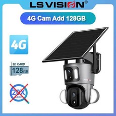 태양열카메라 태양광 태양열 카메라 LS VISION 듀얼 스크린 보안 PTZ 모니터 PIR 감지 자동 추적 야외 Ubox 8MP 20X 줌 4GWiFi, 16) 4G NO Zoom 128G - ubox