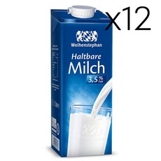 Weihenstephan 저지방 UHT 우유 지방3.5퍼센트 1L x 12개