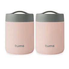 텀스 모모 보온 죽통, 베이비핑크 2개, 450ml, 2개