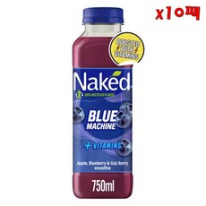 Naked 네이키드 블루 머신 블루베리 스무디 750ml 10팩