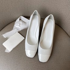 비더칸레코즈 봄가을 펌프스 사각코 스틸레토힐 플랫슈즈 블랙 작업화 여성 여자진 가죽 대체적인 상황 x2개