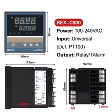 부화기 계란부화기 달걀부화기 병아리부화기 인큐베이터스마트 온도 컨트롤러 REX-C900 범용 입력 4-20mA, 07 C900 MAN-pt100, 1개