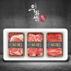 암소 숙성한우 1등급 로스세트 6호(꽃등심400g+채끝300g+갈비살300g총 1kg)