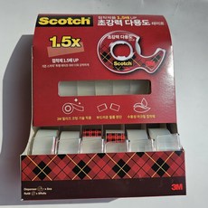스카치 초강력 다용도 테이프 12개 (디스펜서6개+리필6개) 세이빙팩 18mm x 16.5M, 1세트