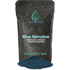 Holistic Bin Blue Spirulina 파우더 보충제 스무디 및 베이킹 제품용 유기농 블루 녹조 분말 | 비건 단백질 비타민 식물 영양소의 풍부한 공급원50g, 1개, 50g