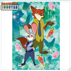 DIY DIY보석십자수 디즈니 주토피아 애니메이션 만화 다이아몬드 비즈 큐빅 명화그리기 장식소품 01A469, round