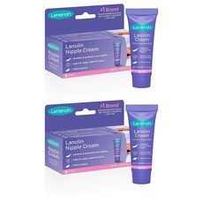 Lansinoh Lanolin Nipple Cream for Breastfeeding 란시노 라놀린 유두 크림 모유 수유용 1.41oz(40g) 2팩, 1