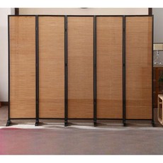 원목 대나무 파티션 스크린 벽 거실 접이식, C.블랙 높이1.8mx너비0.5m(4개)