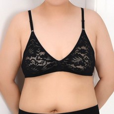 꿀땡 노와이어 스판 망사 가벼운 B컵브라 빅사이즈