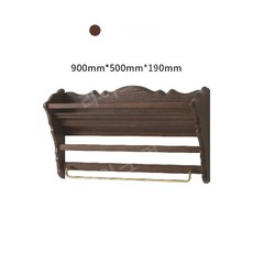  접시장 엔틱 벽걸이 그릇장 빈티지 원목 카페 쉐비, 월넛 