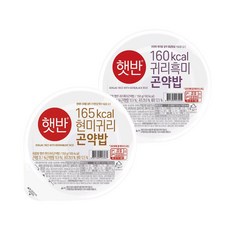 햇반 귀리흑미곤약밥 *6개 + 현미귀리곤약밥*6개, 6개