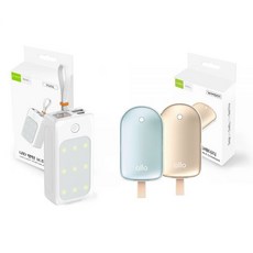 알로코리아 랜턴형 보조배터리+스마트손난로 올인원 캠핑 충전 세트 244775, 손난로 골드 색상 +랜턴 보조배터리 세트