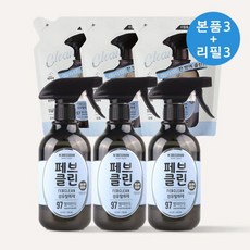 페브클린 섬유탈취제 본품 500ml 3개 + 리필 450ml 3개 세트, 페브클린 섬유탈취제 본품 500ml 3개 + 리필 45, No.97 에이프릴코튼 (본품3개+리필3개)