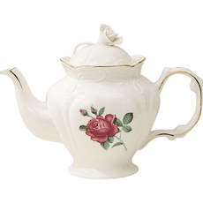 Le Pei 심플 앤 러블리 로즈 커피 포트, 화이트, 1050ml 화이트, 1050ml