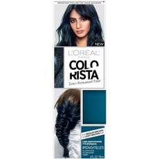 L'Oreal Paris Colorista Metalic Semi Permanent Hair Color 탈색 금발용 모발용 컬러 증착 헤어 마스크 포뮬러 메탈릭 오키드 퍼플, Midnightblue, 1개, 118ml