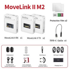 고독스 무브링크 무선 라발리에 마이크 Godox MoveLink M2 세트, M2(화이트) 세트, 1개