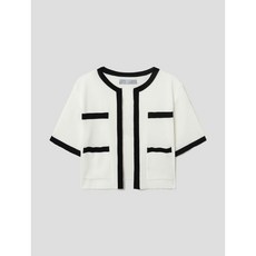 남자배색반팔가디건