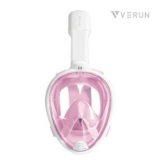 베런 스노쿨링 마스크 이지브리더 풀페이스 스노클링 장비 프리다이빙마스크, 핑크블라썸