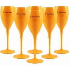 뵈브클리코 Veuve Clicquot 샴페인 와인잔 6P 오렌지, 6개, 280ml