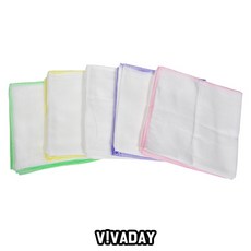 VIVADAY-SC91 민무늬 가제 손수건 10매 1세트 손수건 나염손수건 여성손수건 신사손수건 남성손수건 순면손수건 가제손수건 고급손수건