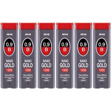 자바펜 나노골드 1000 B 샤프심, 0.9mm, 6개 0.9mm, 6개