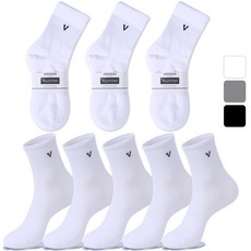 발렌티노크리스티 중목 양말 20켤레 무지 캐쥬얼 면양말