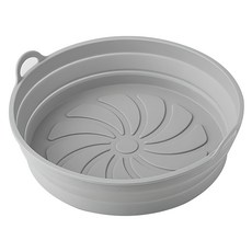 矽膠可折疊氣炸鍋容器原型, 灰色, 1個