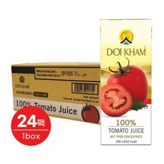 도이캄 100% 착즙 토마토 주스 (200ml x 24팩), 없음