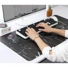 데스크패드 대형마우스패드 사장님책상보드 데스크보드 책상매트, 블랙 마블